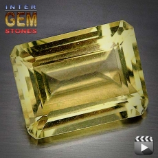 Lemon Quarz, 10.50 Carat, oktagon, VVSI, excellent