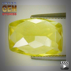 Lemon Quarz, 9.65 Carat, Kissen, VVSI, sehr gut