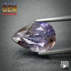 Saphir, lila, SI, 1.70 Carat, Tropfen, 8.7x6.0x4.2 mm, aus Tanga, unbehandelt