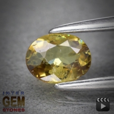 Demantoid, Oval, I1, 0.39 Carat,5.0x4.0 mm, aus Madagaskar