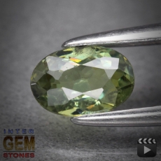Demantoid, Oval, I1, 0.46 Carat, 6.0x4.0 mm, aus Madagaskar