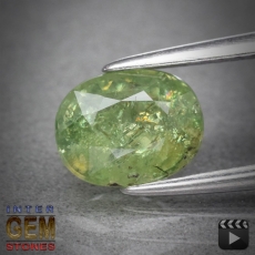 Demantoid, Oval, I1, 1.44 Carat, 7.0x5.8 mm, aus Madagaskar
