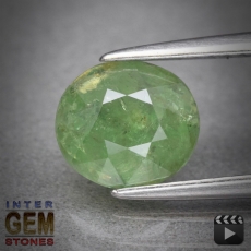 Demantoid, Oval, I1, 1.82 Carat, 7.6x6.8 mm, aus Madagaskar