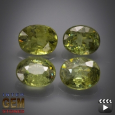 Demantoid Set, Oval, VS-SI, 2.03 Carat, 5.2x4.0-5.3x4.3 mm, aus Madagaskar