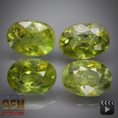 Demantoid Set, Oval, VS-SI, 2.56 Carat, 5.6x4.2-6.0x4.0 mm, aus Madagaskar