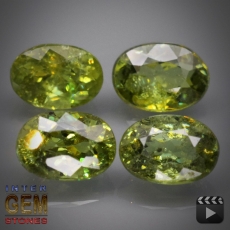 Demantoid Set, Oval, VS-SI, 2.79 Carat, 5.8x4.0-6.0x4.3 mm, aus Madagaskar