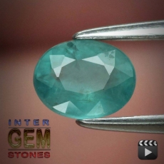 Grandidierit, SI, 0.51 Carat, Oval, 6.0x4.6x2.9 mm, aus Madagaskar