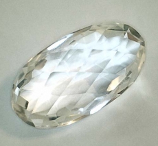Quarz, Kristallweiss, 50.0 Carat, oval, IF, excellent, Checkerboard