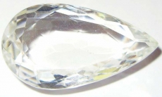 Quarz, Kristallweiss,  45.60 Carat, Tropfen, IF, excellent